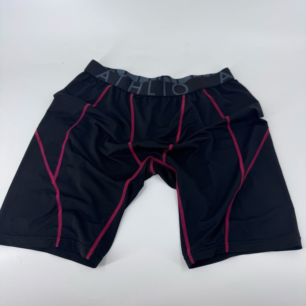 Athlio Black Boxer Briefs‎ with Pink Accents